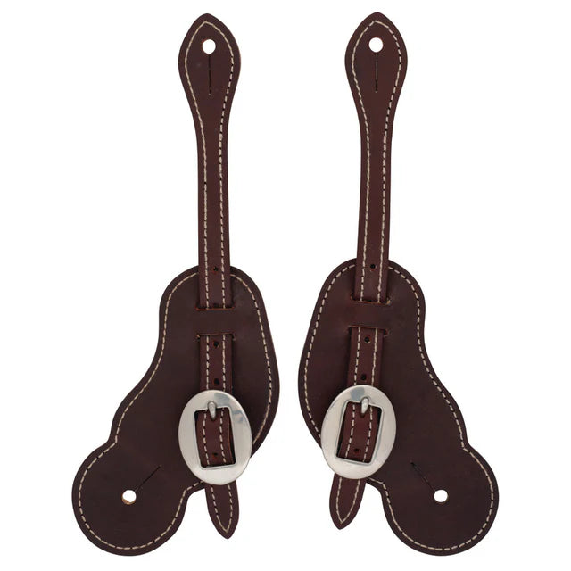 Weaver Burgundy Latigo Leather Spur Straps