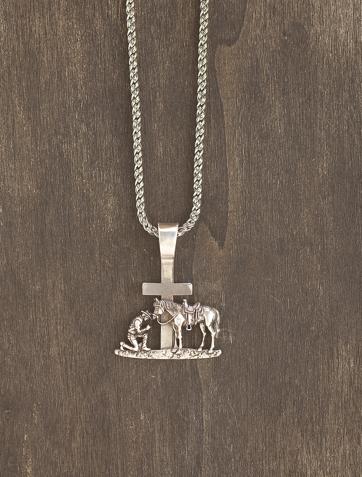 Twister Mens 24" Cowboy Prayer Necklace