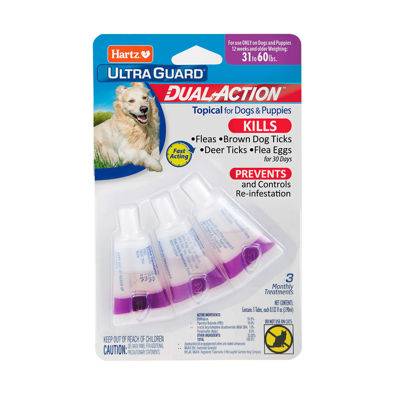 Hartz® UltraGuard® Dual Action™ Topical Flea and Tick Prevention for Dogs and Puppies