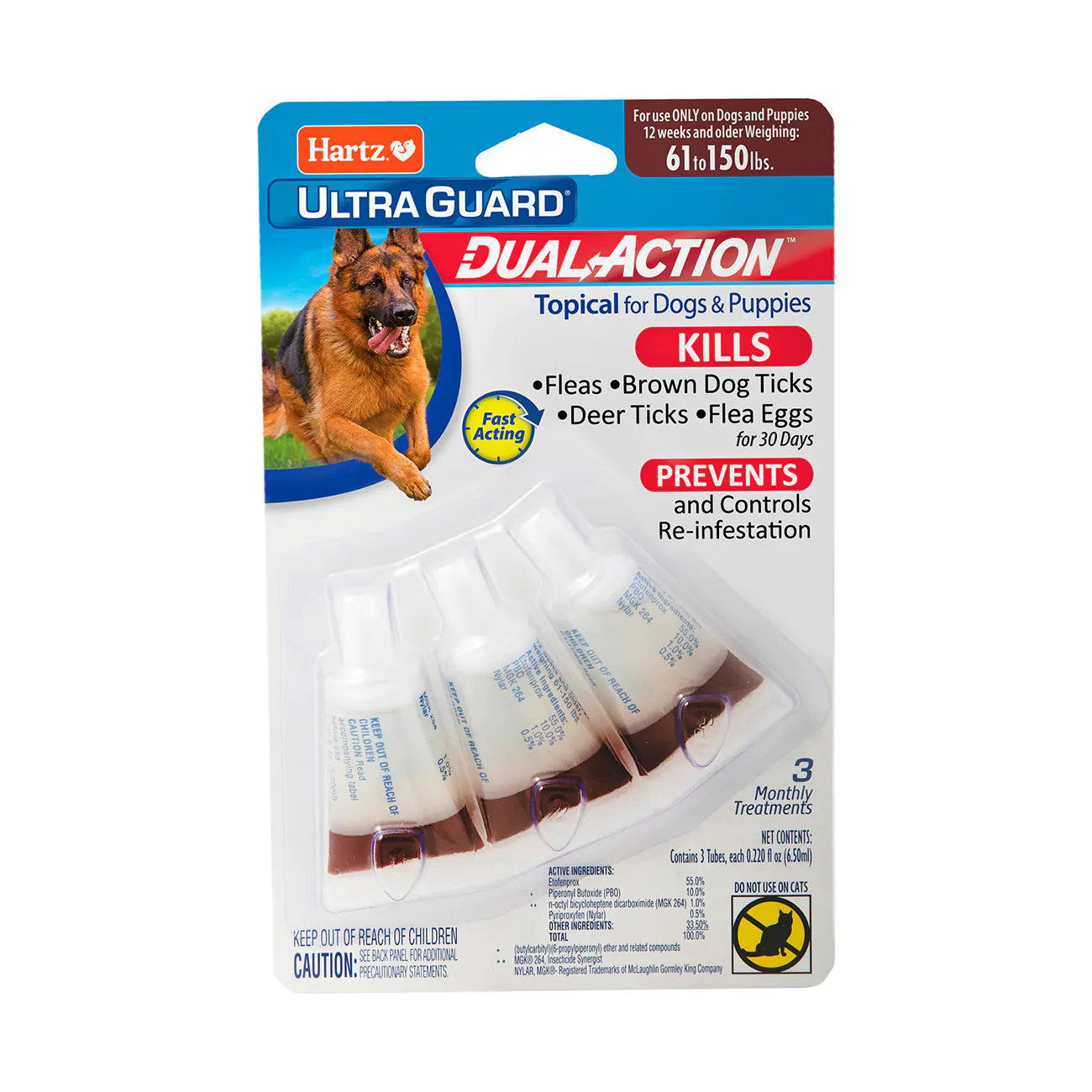 Hartz® UltraGuard® Dual Action™ Topical Flea and Tick Prevention for Dogs and Puppies