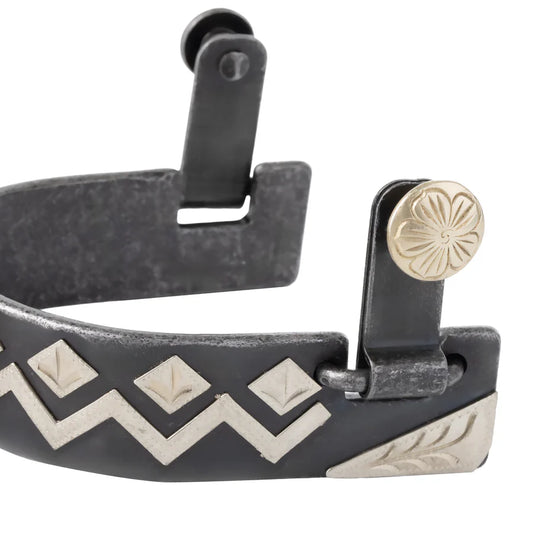 Weaver Men's Spur with German Silver Trim