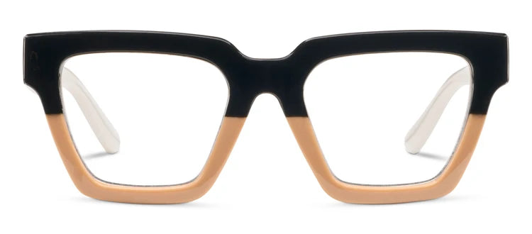 Peepers Take a Bow Black/Tan Reading Glasses