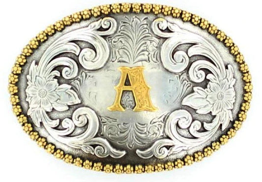 Nocona Oval Initial Belt Buckle