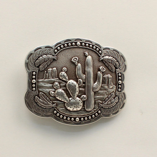 Blazin Roxx Cactus and Feathers Buckle