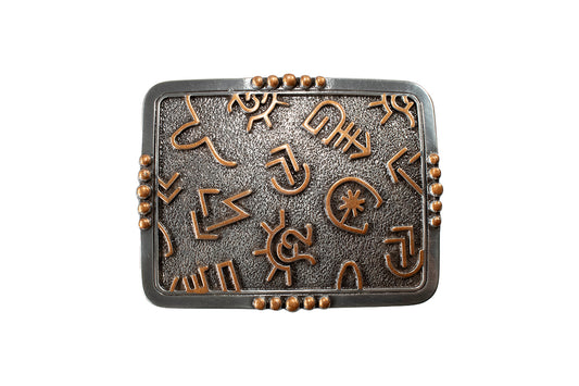 Blazin Roxx Rectangle Copper Brands Buckle