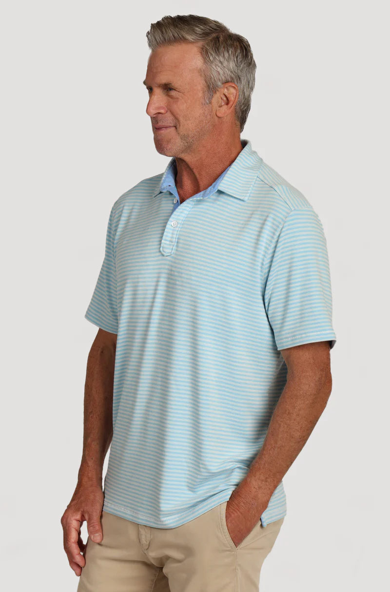 True Grit Signature Tailgate Polo in Turquoise