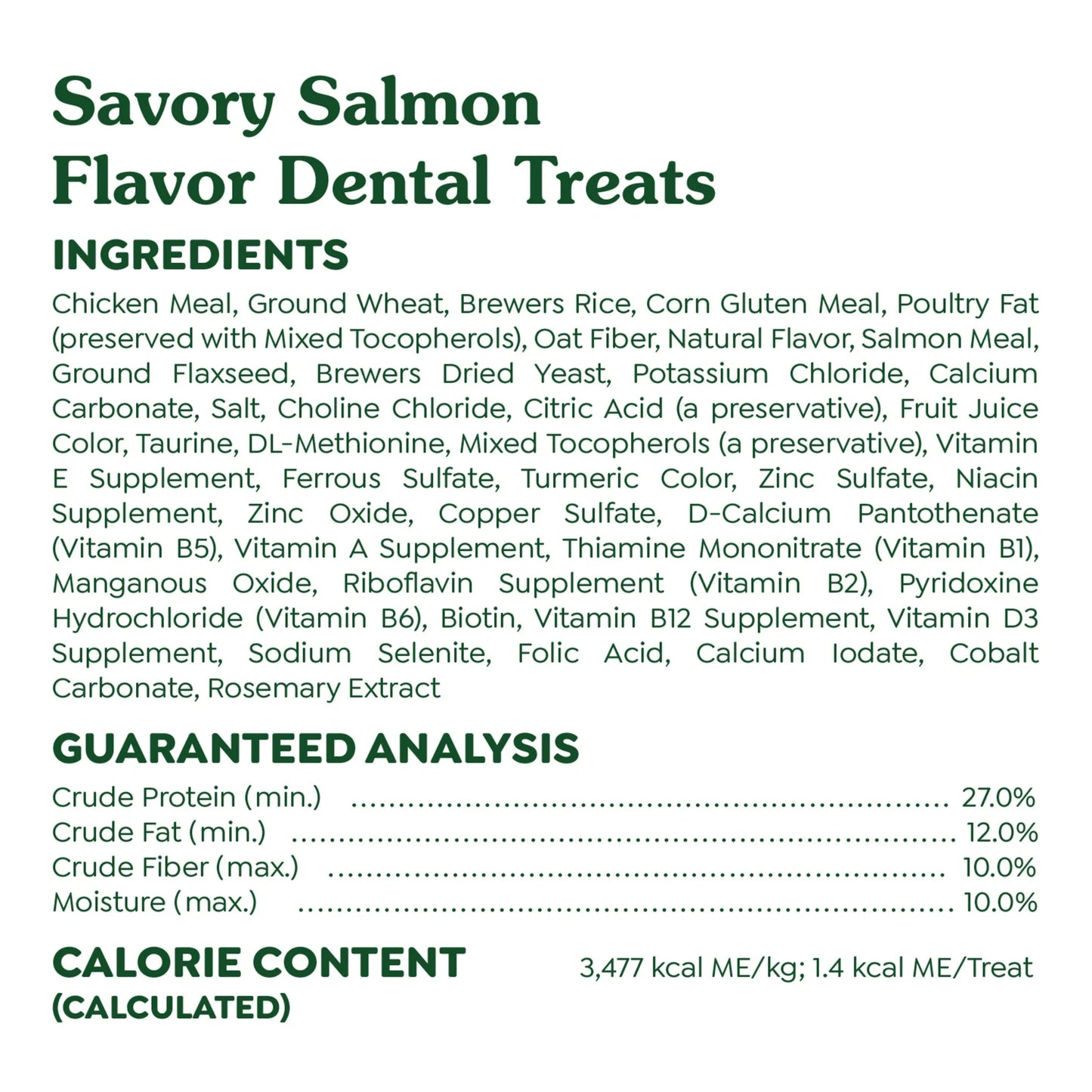 Feline Greenies Savory Salmon Flavored Dental Treats