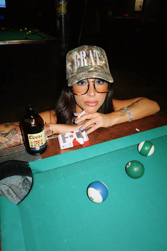 The Happiest Camo Brat Cap