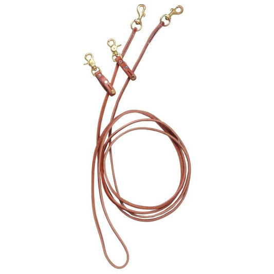 Tough1 Royal King Leather Pulley Draw Reins
