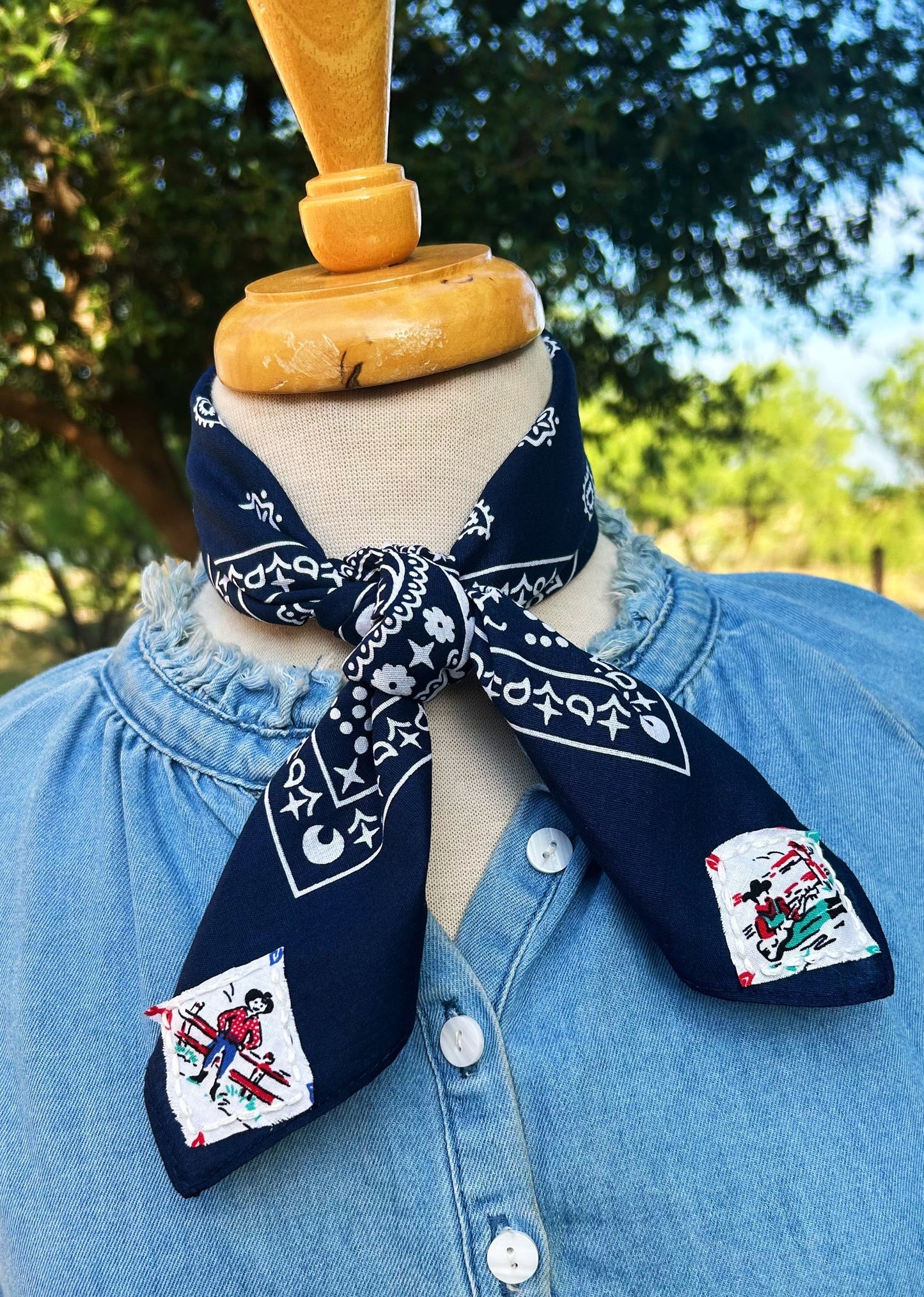 The Drovers Embroidered Bandana