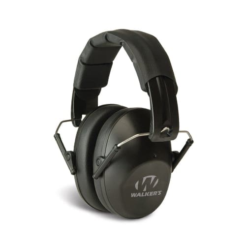 Walkers Game Ear Low Profile Folding Ear Muffs in Black