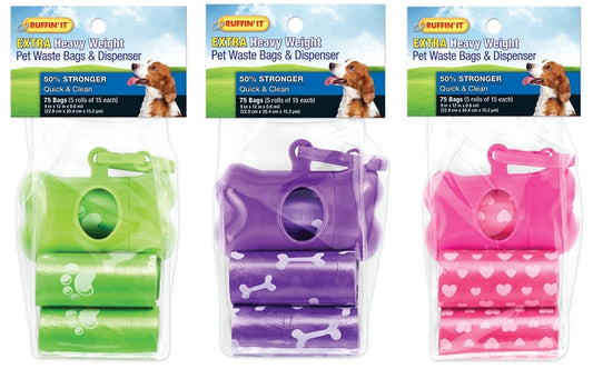 Ruffin' It Pet Waste Bags and Dispenser