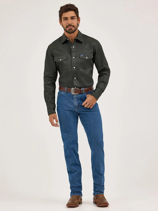 Wrangler Premium Performance Advanced Comfort Cowboy Cut Regular Fit Jean in Mid Tint