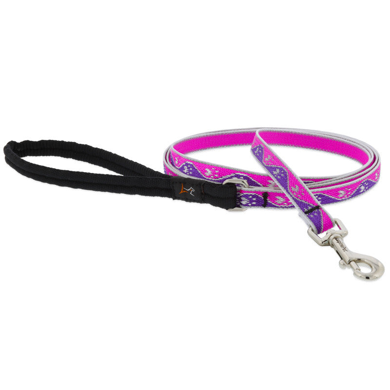Lupine Reflective Dog Leash in Pink Paws