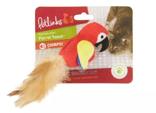 Petlinks Parrot Tweet Electronic Sound Cat Toy