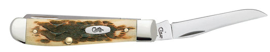 Case Peach Seed Jig Amber Bone Mini Trapper