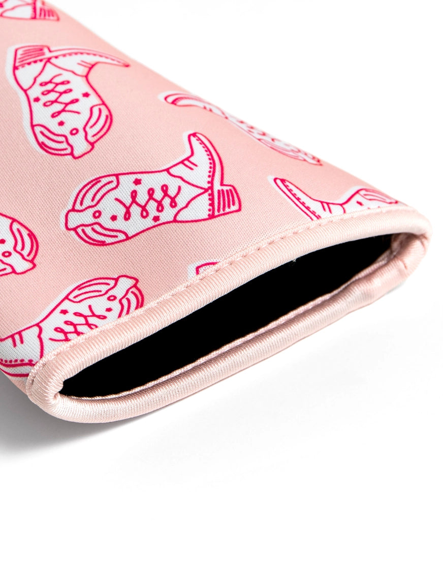 Pink Cowgirl Boots Drink Sleeve