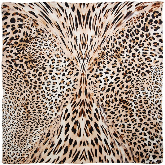 Wyoming Traders Leopard #5 Charmeuse Silk Wild Rag