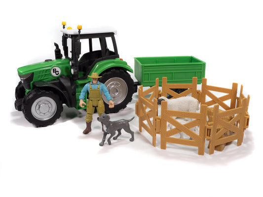 Big Country 16-Piece Sheep Farmer & Tractor Playset
