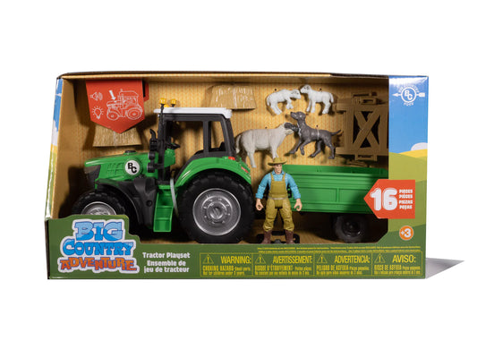Big Country 16-Piece Sheep Farmer & Tractor Playset