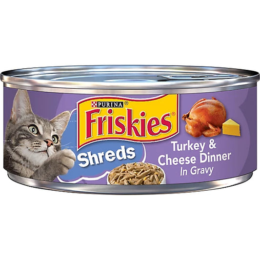 Friskies Shreds Turkey & Cheese Dinner In Gravy Wet Cat Food