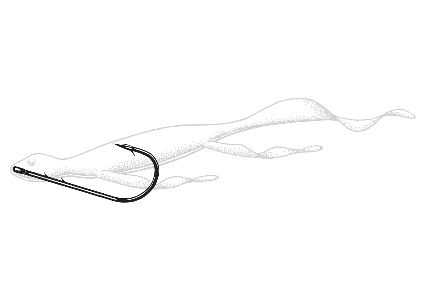 Owner Straight Shank Wide Gap Worm Hook