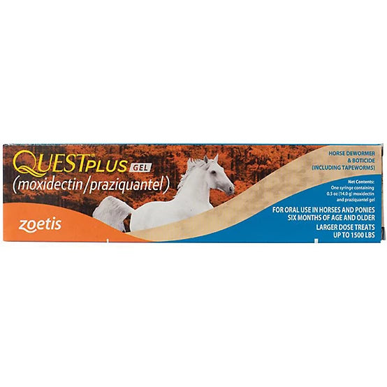 Zoetis Quest Plus Gel Horse Dewormer (Moxidectin, Praziquantel)