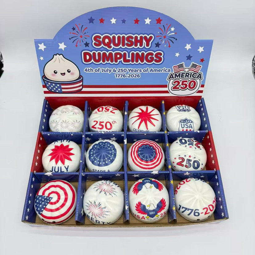 4th of July Dumplings Squishy Squeeze Toy
