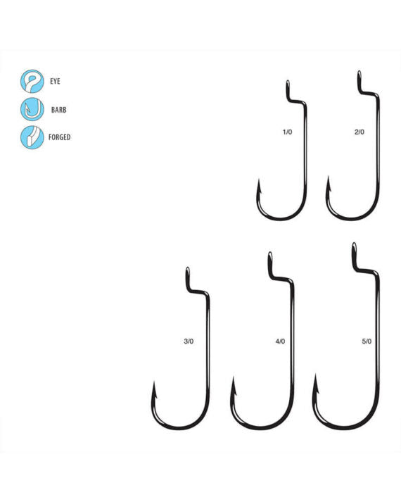 Gamakatsu Worm, Offset Shank, Round Bend
