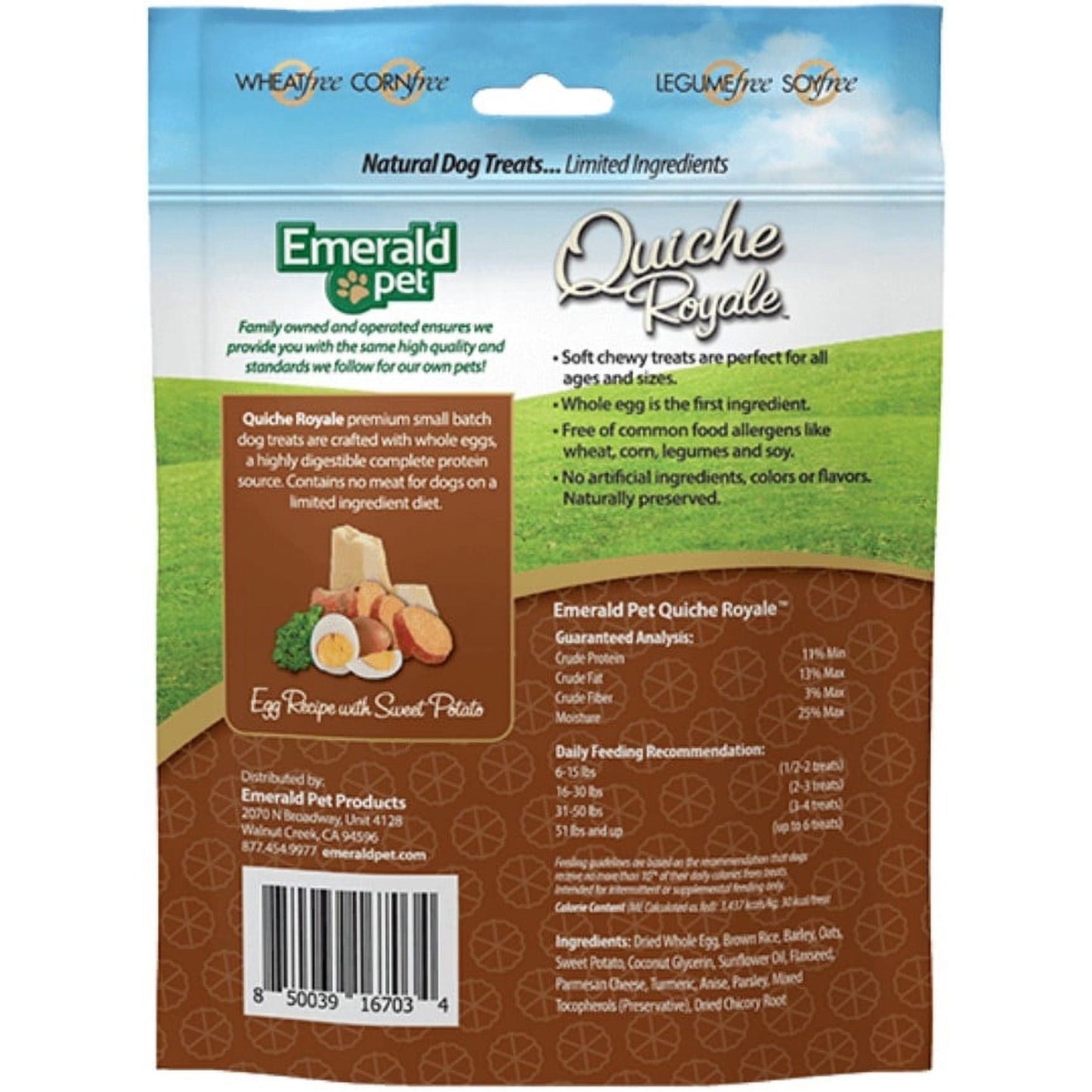 Emerald Pet Quiche Royale Chewy Treats-Egg Recipe with Sweet Potato