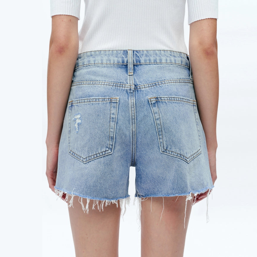 Bayeas Baby Blue Kelly High Rise Denim Shorts