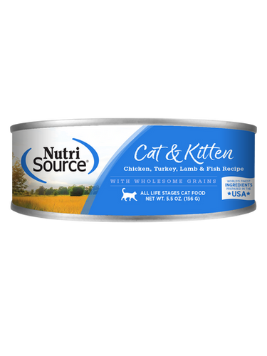 NutriSource Chicken, Turkey, Lamb & Fish Formula Healthy Wet Cat & Kitten Food