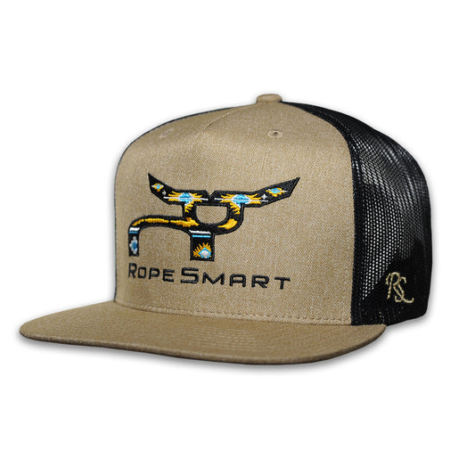 RopeSmart Desert Blue Santa Fe Khaki Trucker Cap