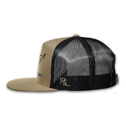 RopeSmart Desert Blue Santa Fe Khaki Trucker Cap