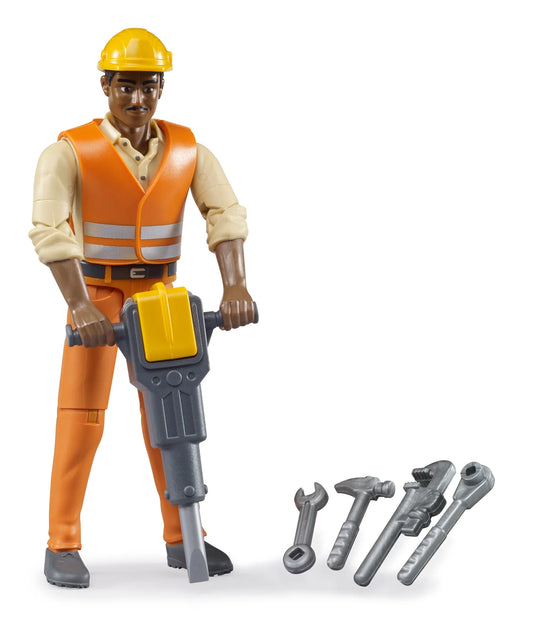 Bruder Construction Worker Medium Skin with Accessories
