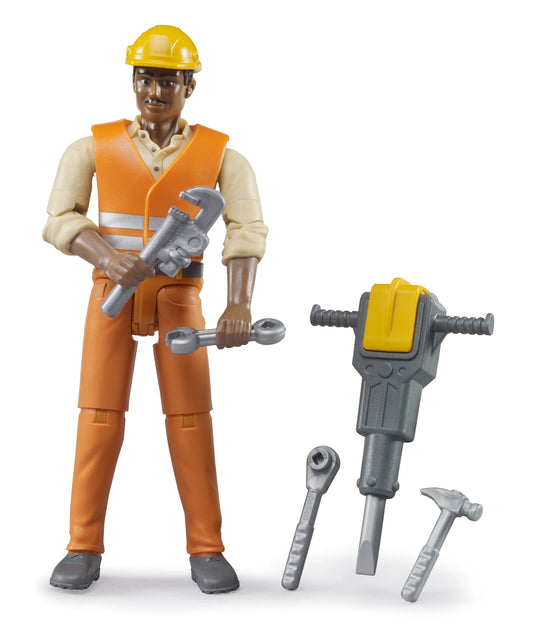 Bruder Construction Worker Medium Skin with Accessories