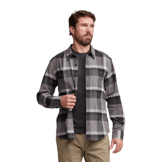 Sitka Ashland Lightweight Flannel Shirt in Woodsmoke Fall Plaid