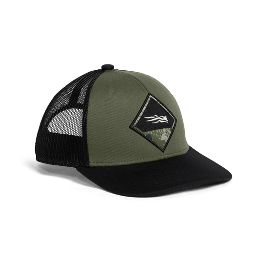 Sitka Optifade Badge Mid Pro Trucker Hat in Olive Green