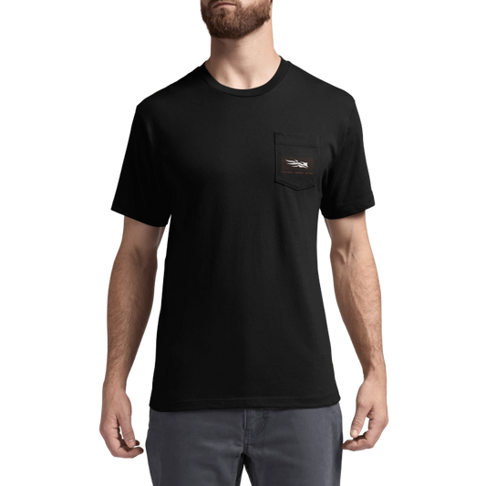 Sitka Tech Whitetail Pocket Tee in Sitka Black