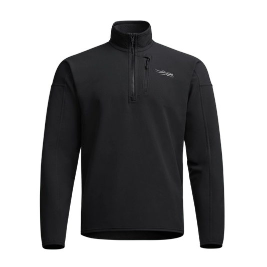 Sitka Alpha Fleece 1/4 Zip Pullover in Sitka Black