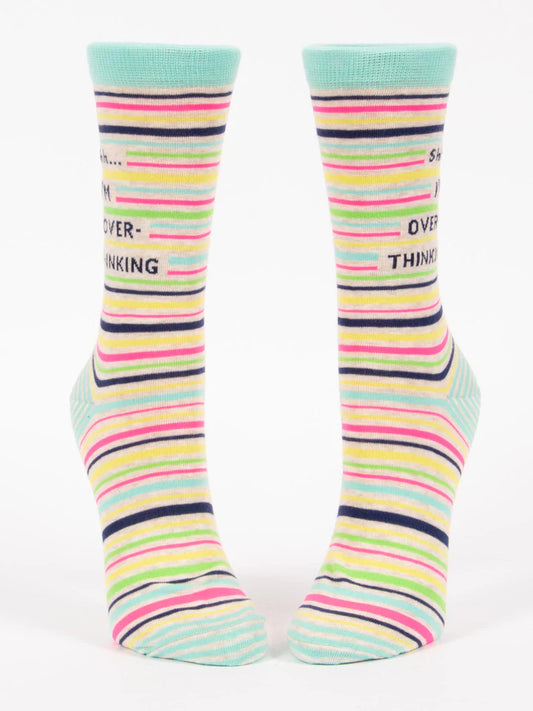 Shhh I'm Overthinking Crew Socks