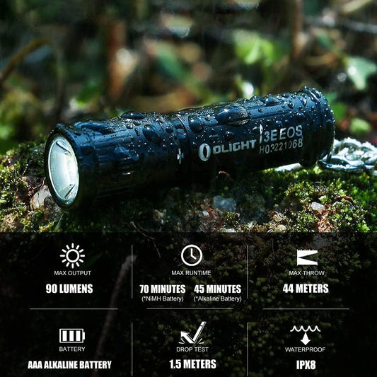 Olight i3E EOS Keychain Flashlight in Black