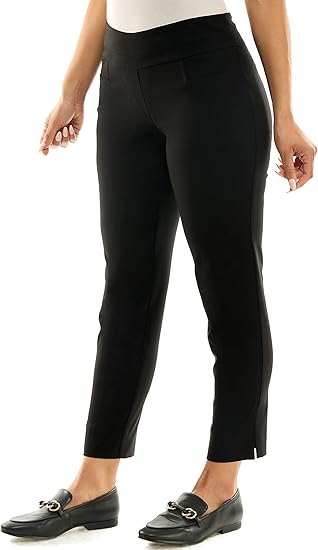 Zac & Rachel Pull-on Ankle Length Pants in Black