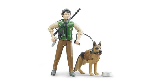 Bruder Bworld Forest Ranger with Dog and Equipment