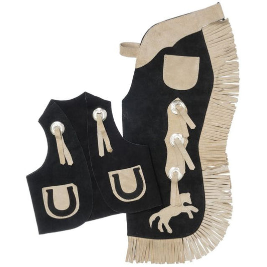 Tough1 Youth Vest & Chap Set with Horses