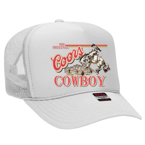 Coors Cowboy White Trucker Hat