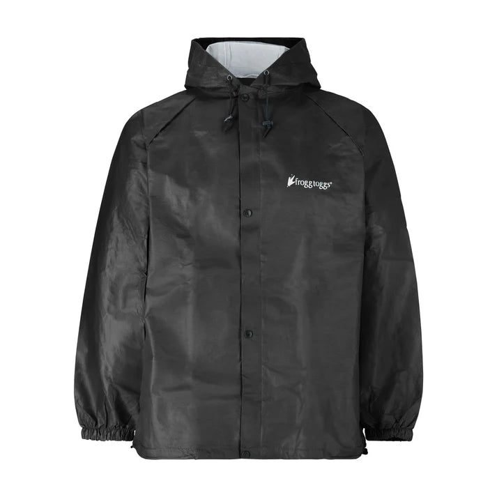 Frogg Toggs Men's Pro Lite 2-Piece Waterproof Rain Suit in Black