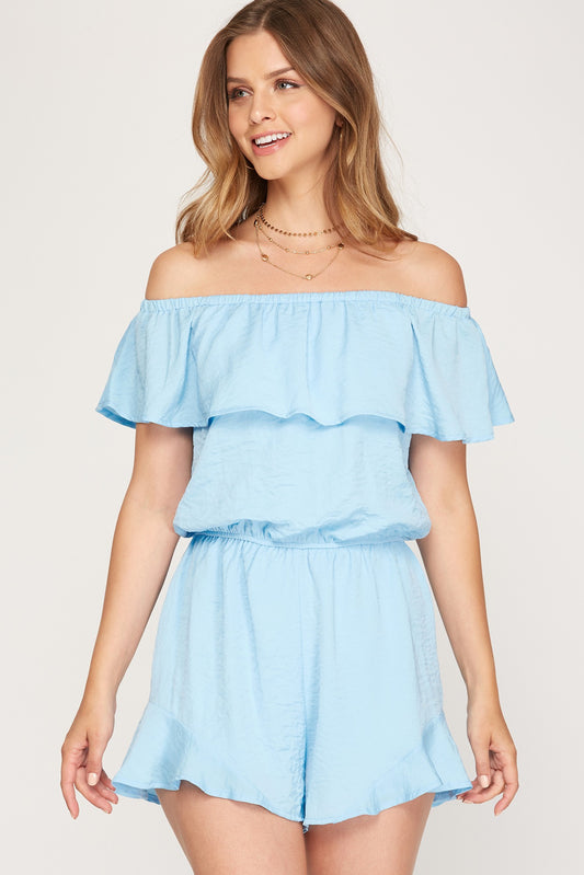 Game Day Off Shoulder Romper