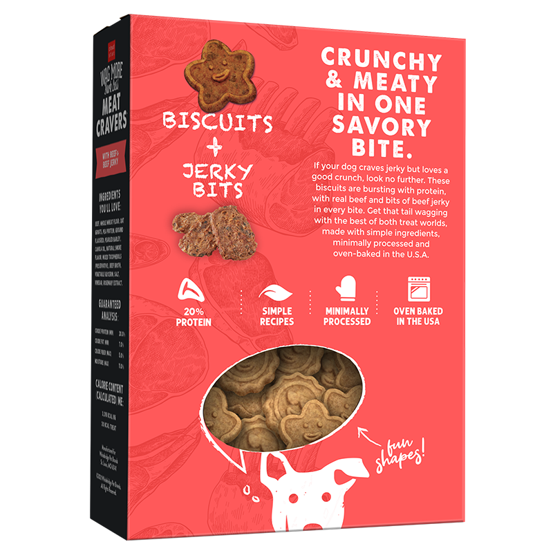 Wag More Bark Less Meat Cravers Crunchy Dog Treats-Beef