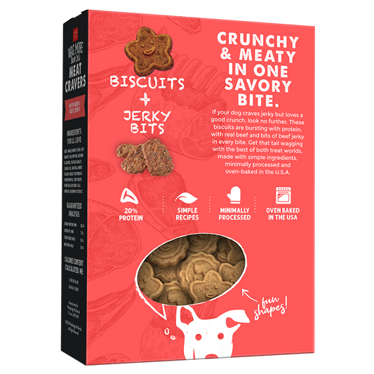 Wag More Bark Less Meat Cravers Crunchy Dog Treats-Beef